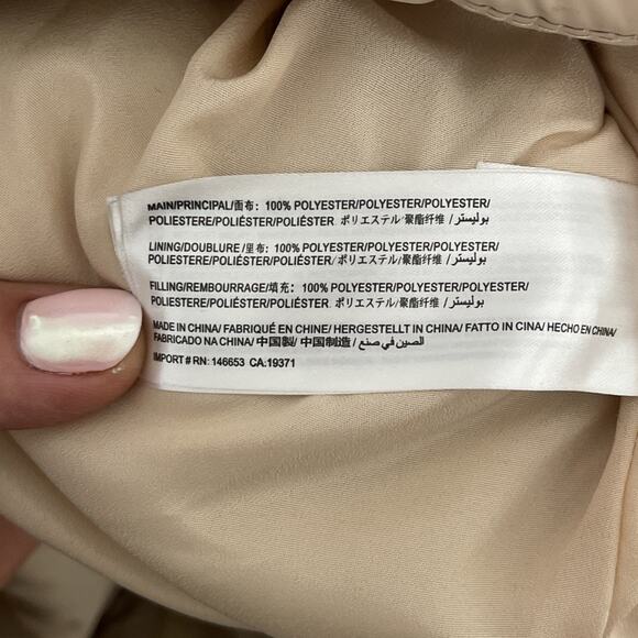 THE FIFTH LABEL Remake Puffer Tan Cropped Bomber Jacket Size XS/ US 2 - Picture 4 of 9